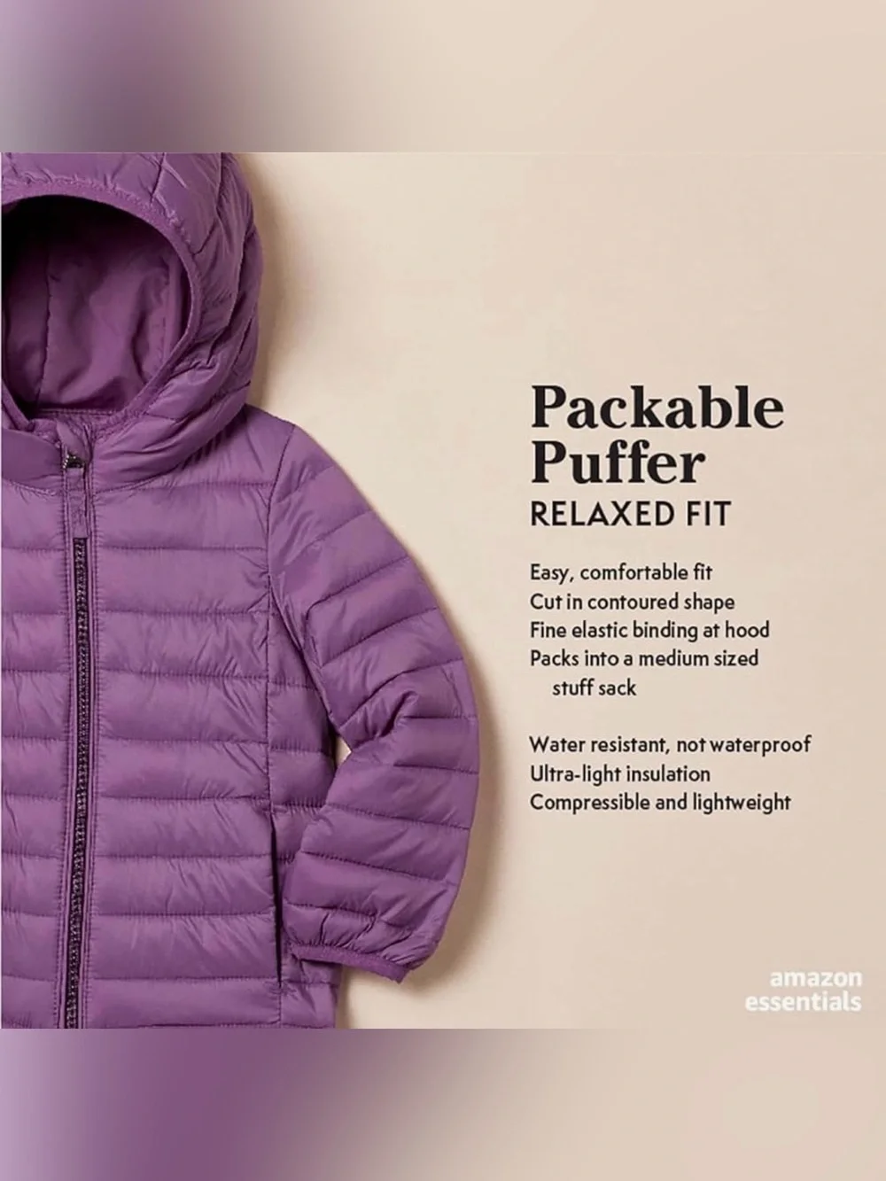 Kids Lightweight Packable Puffer Jacket in Pink Ombré Girls 14-16